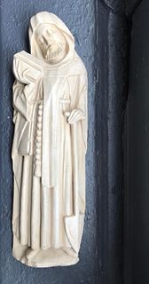 St. Fiacre of Breuil Figurative Wall Sculpture