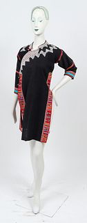 Lahu People Embroidered & Beaded Cotton Tunic