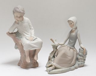 Lladro Bisque Porcelain Figures, 2