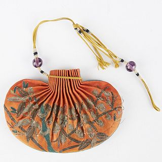 Early 19th c. Chinese Silk Embroidered Purse