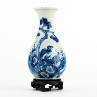 Chinese Blue and White Porcelain Vase Republic Period
