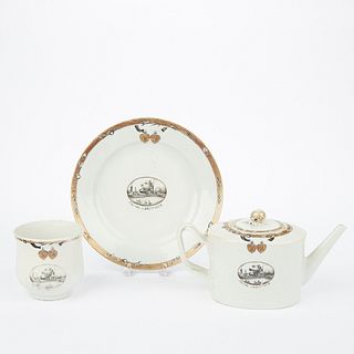 Chinese Export Porcelain Tea Set "From A Brother"