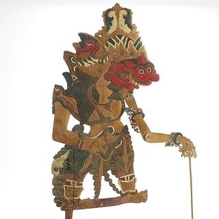 Indonesian (Balinese) Shadow Puppet of Humans and Gods
