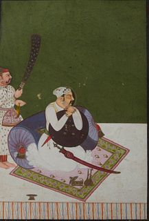 Indo Persian 18th c. Illuminated Page Bundi School Rajput Mehra