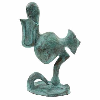 JUAN SORIANO, Pájaro VII, Signed and dated 2003, Sculpture in bronze and lost wax casting P/A, 13.3 x 8.8 x 4.3" (34 x 22.5 x 11 cm), Certificate