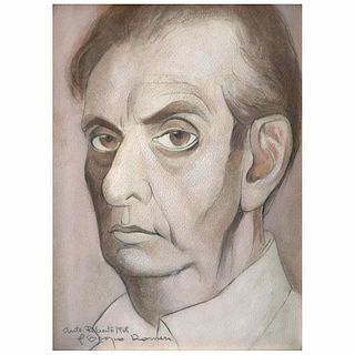 CARLOS OROZCO ROMERO, Self-portrait, Signed and dated 1968, Watercolor and graphite pencil on paper, 11.4 x 8.2" (29 x 21 cm)