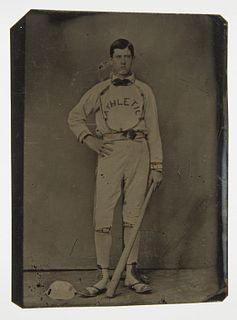 Tintype Brooklyn Athletics Baseball Player