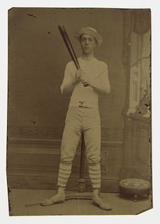Tintype of Baseball Batter