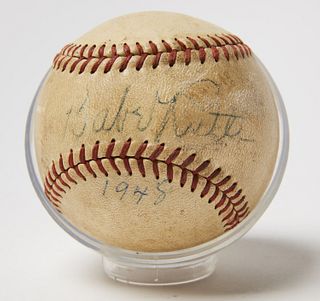 Babe Ruth Signed Baseball - 1948