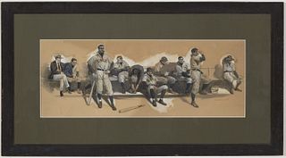 Howard Giles Yale Baseball - original artwork