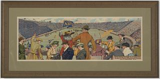 1916 Army Navy Football Game Lithograph