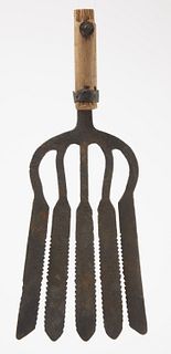 18th Century Wrought Iron Eel Spear