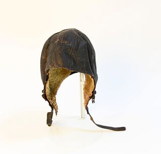 German WW2 Leather Bomber Hat