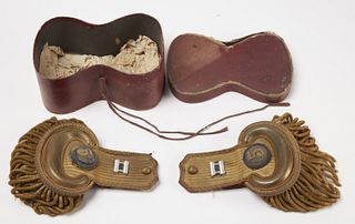 19th Century Military Epaulettes - original box