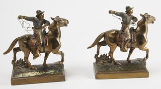 Paul Herzel 2 Cowboy w/Lassos Sculptures