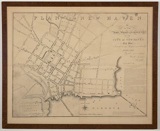 Important Plan of New Haven - Amos Doolittle-1824