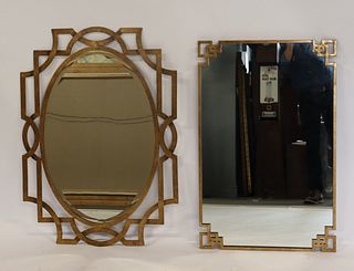 Two Vintage and  Decorative Gilt Metal Mirrors