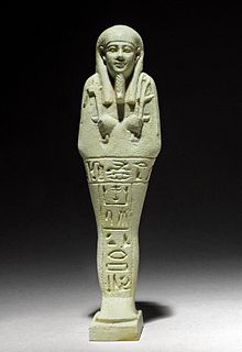 Very Fine Egyptian Faience Ushabti, Art Loss Register