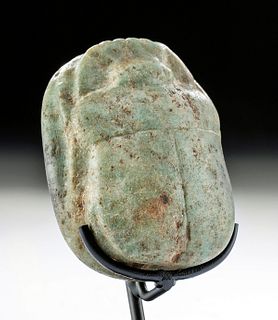 Egyptian Late Dynastic Jadeite Heart Scarab, ex-Mitry