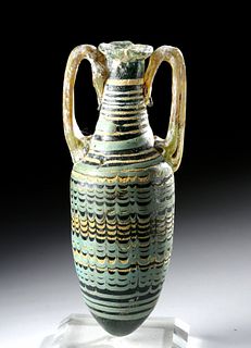 Hellenistic Greek Core-Form Glass Amphoriskos