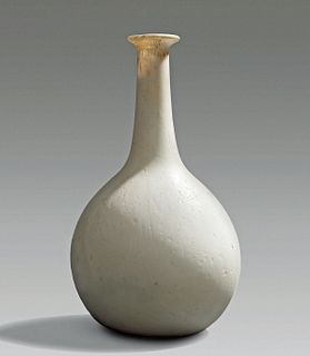 Elegant Roman Glass Bottle - Opaque White