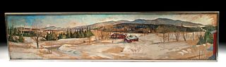 Panoramic William Draper Painting Vermont, 1959