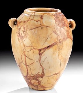 Egyptian Pre-Dynastic Marble Ovoid Jar, ex-Royal-Athena