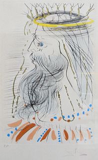 SALVADORE DALI A.P. ETCHING ON PAPER KING SOLOMON