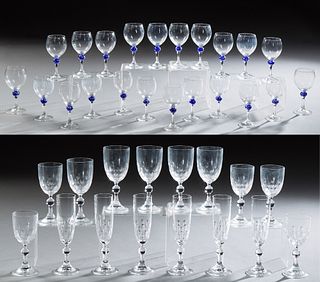 Thirty-Eight Pieces of French Crystal Stemware, 20th c