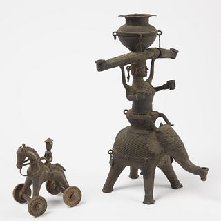 Two Antique Bronze Indian Figures