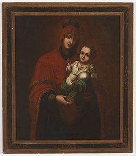 Early Madonna & Child Painting
