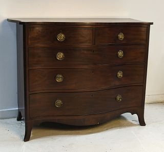 Good English Serpentine Chest of Drawers