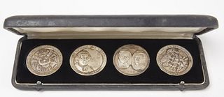 Four Mexican 1964 Silver Commemorative Medals