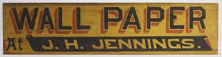 J. H. Jennings Wallpaper Trade Sign
