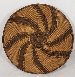Fine Large Apache Basketry Tray c 1890