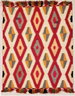 Navajo Germantown Saddle Blanket ca 1900-1910