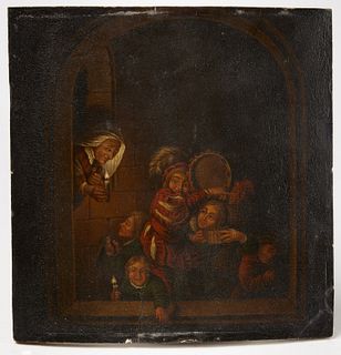 Early European Painting on panel of Children