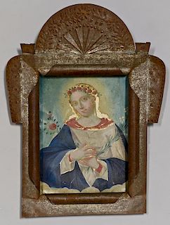 Tin Retablo, Virgin Mary