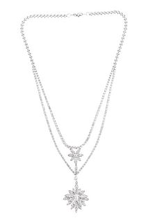 Ladies 12.00ct Diamond Fashion Drop Necklace