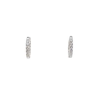 11.05ct Diamond Hoop Earrings Set In 18K
