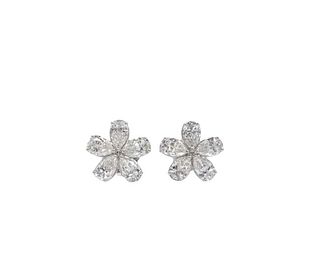 CUTE 2.06ct Diamond Clover Earrings