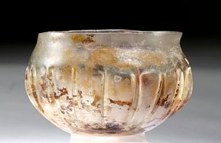 Gorgeous Roman Glass Ribbed Vessel