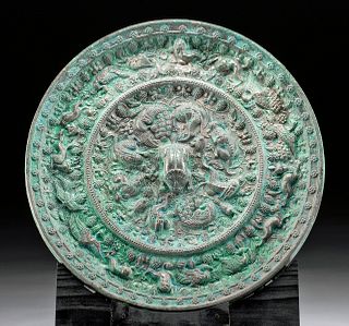 Superb Chinese Tang Dynasty Bronze Mirror - XRF Tested