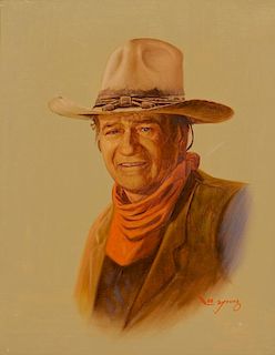 Lee Young, portrait of John Wayne
