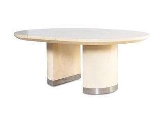 Manner of Karl Springer
Late 20th Century
Dining Table with Two Leaves