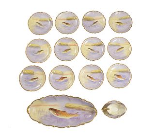 Old Abbey Limoges, 15 Piece Fish Set