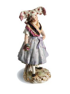 Meissen, Woman in Sunday Dress, Model Q190d