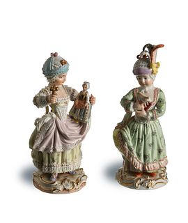 Meissen, 2 Girls with Toys, Models C79 and C90