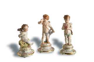 Meissen, 3 Cupids, Models M101, M102, and M104