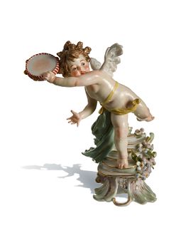 Meissen, Cupid with Tambourine, Model Q160